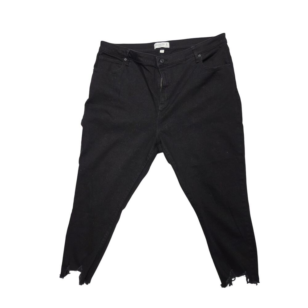 Abercrombie & Fitch Curve Love Super Skinny Ankle Black Jeans Size 24S RN 75654